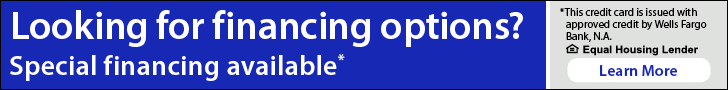 Looking for financing options? Special Financing Available. Credit Card is issued with approved credit by Wells Fargo Bank, N.A. Equal House Lender